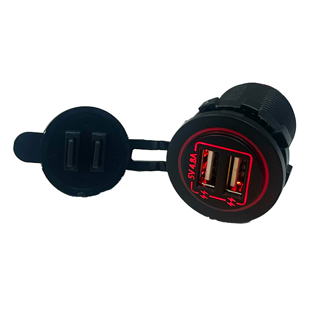 USB-A Dual Port: 2.4A + 2.4A (Independent Power Per Port)