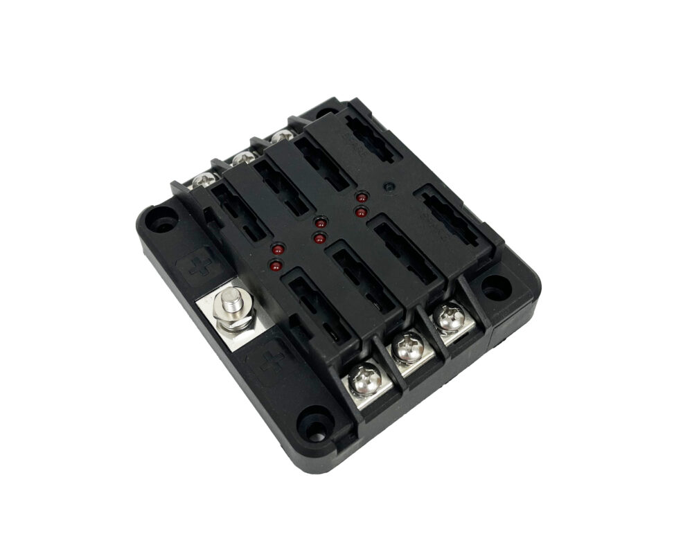 Fuse Block for Regular Blade - LED/Ground, 6P