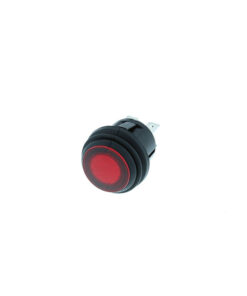 Snap-In Push Button - 4P SPST OFF-ON, Red LED - IP65