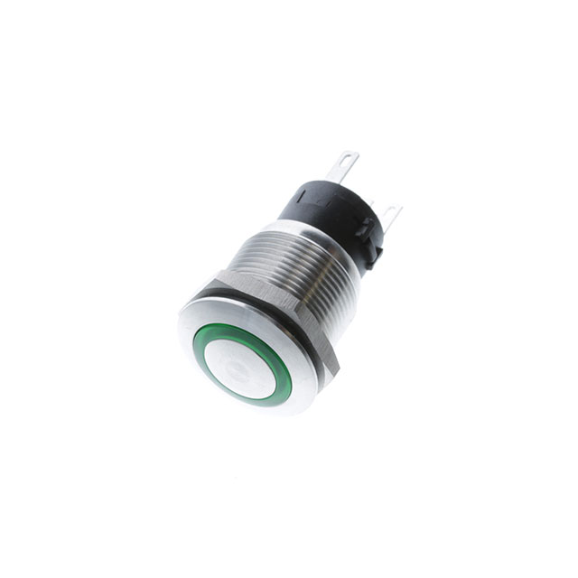 Anti Vandal 19mm Dia - 5P SPDT ON-(ON) - Green LED - IP67