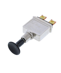 Heavy Duty Push Pull - 2P SPST OFF-ON, Black Plated