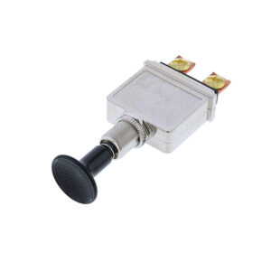 Heavy Duty Push Pull - 2P SPST OFF-ON, Black Plated