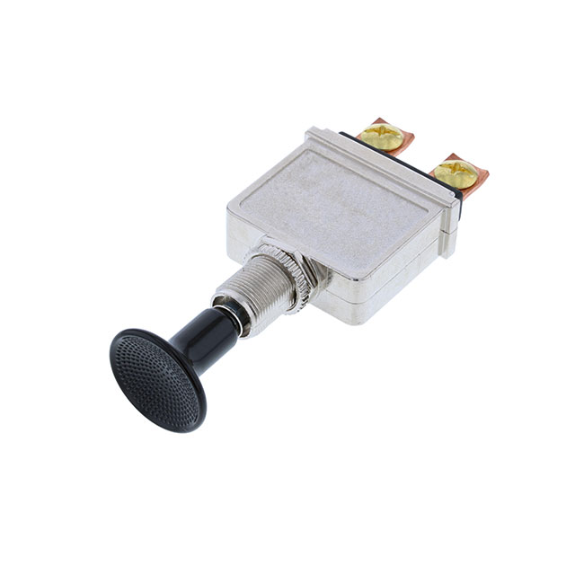 Heavy Duty Push Pull - 2P SPST OFF-ON, Black Plated