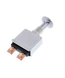 Heavy Duty Push Pull - 2P SPST OFF-ON, Chrome Plated