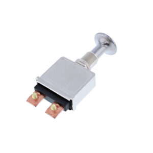 Heavy Duty Push Pull - 2P SPST OFF-ON, Chrome Plated