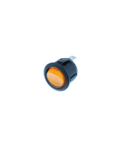 Round Rocker - 3P SPST OFF-ON, Amber LED
