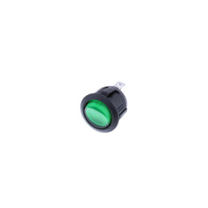 Round Rocker - 3P SPST OFF-ON, Green LED