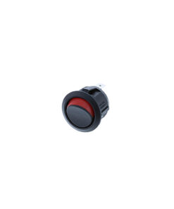 Round Rocker - 2P SPST OFF-ON, Black&Red