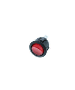 Round Rocker - 3P SPST OFF-ON, Red LED