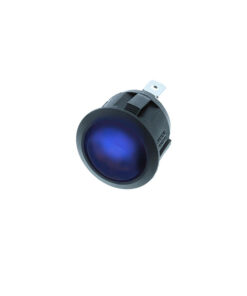 Round Rocker - 3P SPST OFF-ON, Blue LED