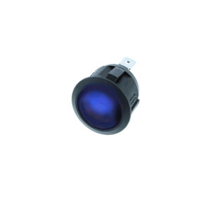 Round Rocker - 3P SPST OFF-ON, Blue LED