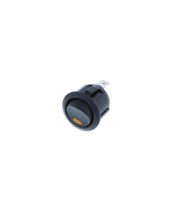 Round Rocker - 4P SPST OFF-ON, Amber LED