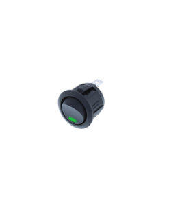 Round Rocker - 4P SPST OFF-ON, Green LED