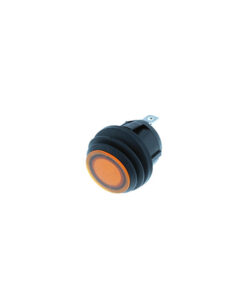 IP65 Round Rocker - 3P SPST OFF-ON, Amber LED