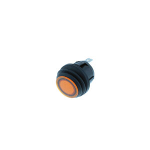 IP65 Round Rocker - 3P SPST OFF-ON, Amber LED