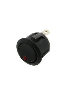 Round Rocker - 3P SPST OFF-ON, Red LED