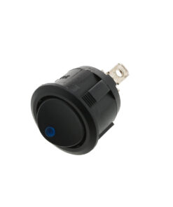 Round Rocker - 3P SPST OFF-ON, Blue LED