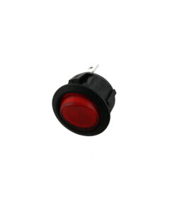Round Rocker - 3P SPST OFF-ON, Red LED