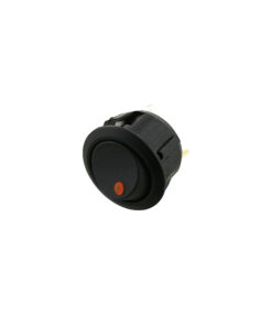 Round Rocker - 3P SPST OFF-ON, Amber LED