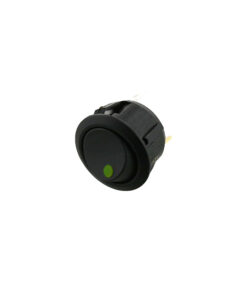 Round Rocker - 3P SPST OFF-ON, Green LED