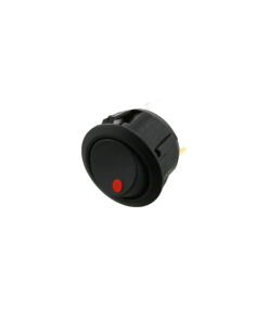 Round Rocker - 3P SPST OFF-ON, Red LED