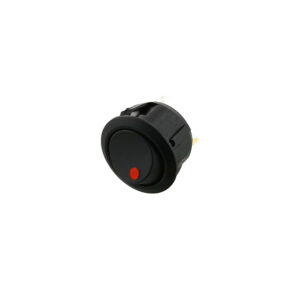 Round Rocker - 3P SPST OFF-ON, Red LED