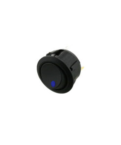 Round Rocker - 3P SPST OFF-ON, Blue LED