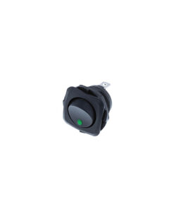 Square Actuator-Round Rocker - 3P SPST OFF-ON, Green LED