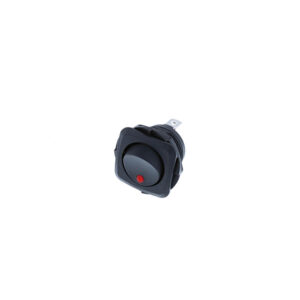 Square Actuator-Round Rocker - 3P SPST OFF-ON, Red LED