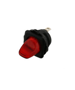 Round Rocker - 3P SPST OFF-ON, Red LED