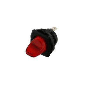 Round Rocker - 3P SPST OFF-ON, Red LED
