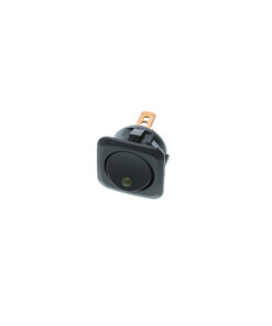 Square Actuator-Round Rocker - 4P SPST OFF-ON, Amber LED