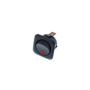 Square Actuator-Round Rocker - 4P SPST OFF-ON, Red LED