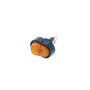Oval Shaped Rocker - 3P SPST OFF-ON, Amber Bulb