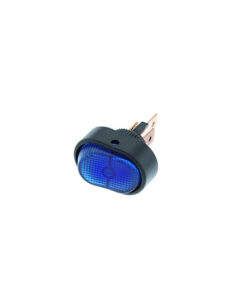 Oval Shaped Rocker - 3P SPST OFF-ON, Blue Bulb