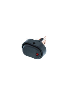 Oval Shaped Rocker - 3P SPST OFF-ON, Red LED