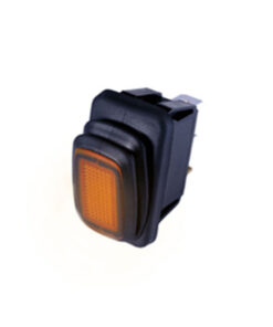 IP65 Mid-Size Rocker - 3P SPST OFF-ON, Amber Bulb