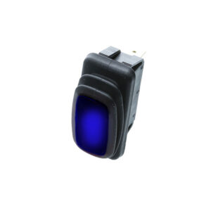 IP65 Mid-Size Rocker - 3P SPST OFF-ON, Blue Bulb