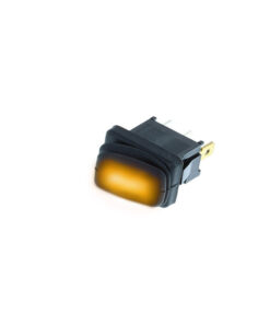 IP65 Mini Rocker - 3P SPST OFF-ON, Amber LED