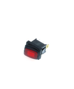 IP65 Mini Rocker - 3P SPST OFF-ON, Red LED