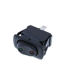 Sealed Rocker (IP56) Waved - 4P SPDT ON-ON, Red/Green LEDs