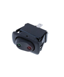 Sealed Rocker (IP56) Waved - 4P SPDT ON-OFF-ON, Red/Green LEDs