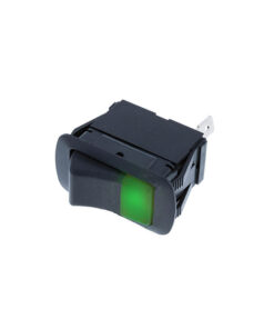 Sealed Rocker (IP56) - 3P SPST OFF-ON, Green Bulb