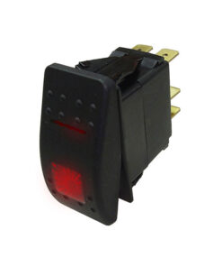 Contura Style Rocker - 3P SPST OFF-ON, Red LED (IP56)