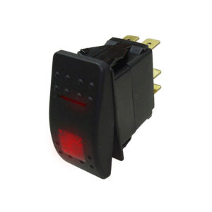 Contura Style Rocker - 3P SPST OFF-ON, Red LED (IP56)