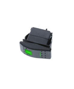 Contura Style Rocker - 4P SPDT ON-OFF-ON, Green/Green LEDs (IP56)