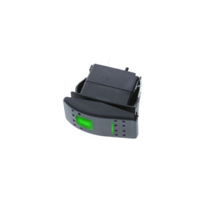 Contura Style Rocker - 4P SPDT ON-OFF-ON, Green/Green LEDs (IP56)