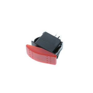 Contura Style Rocker - 4P DPST OFF-(ON), Red (IP56)