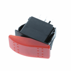 Contura Style Rocker - 6P DPDT (ON)-OFF-(ON), Red (IP56)