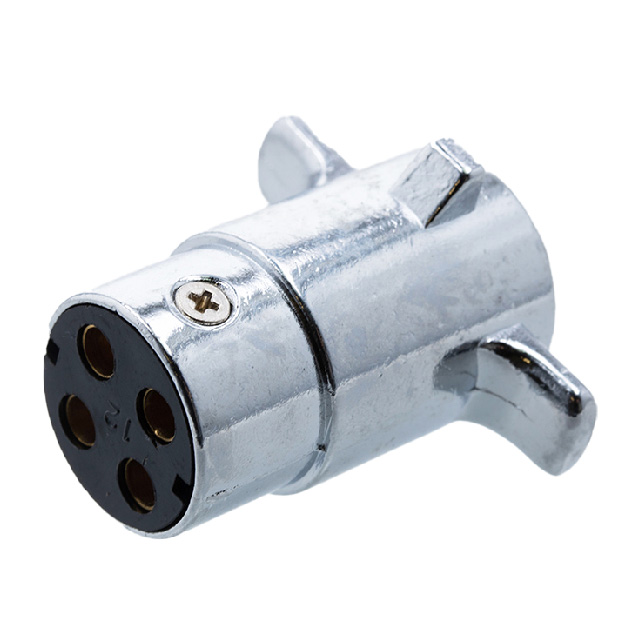 4-Pole Chrome plated Connector - Plug